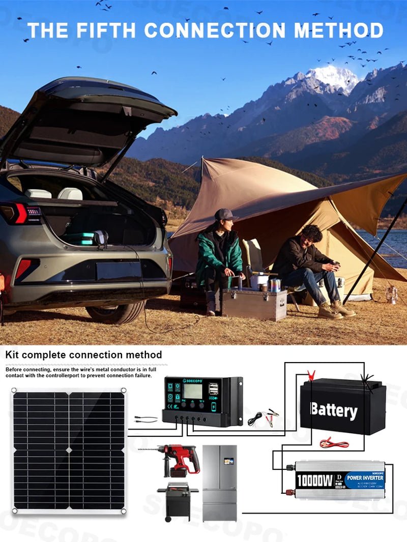 300W Off - Grid Solar Power Kit - HelioGreenEnergySolar Panel Kit