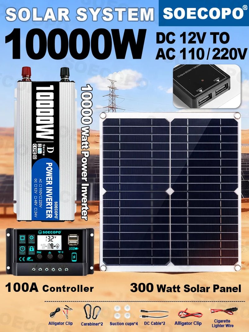 300W Off - Grid Solar Power Kit - HelioGreenEnergySolar Panel Kit