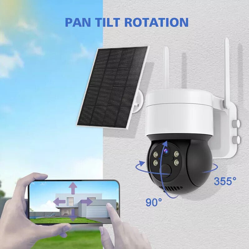 360° Solar PTZ Security Camera — WiFi, IP & CCTV Outdoor - HelioGreenEnergySecurity Camera