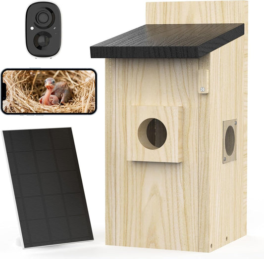 Smart Solar Birdhouse Camera — 4MP, AI Bird Identification - HelioGreenEnergySecurity Camera