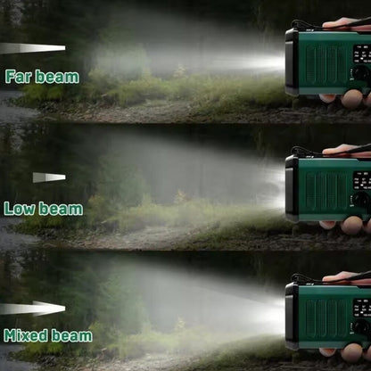 Solar Emergency Radio — 10000mAh, Hand Crank, FM/AM & LED Torch - HelioGreenEnergyEmergency Radio