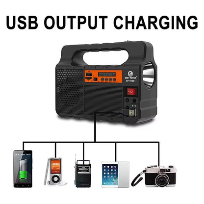 Solar Portable Lighting Kit — 3 LED Bulbs, Speaker & Power Bank - HelioGreenEnergyPortable Lighting