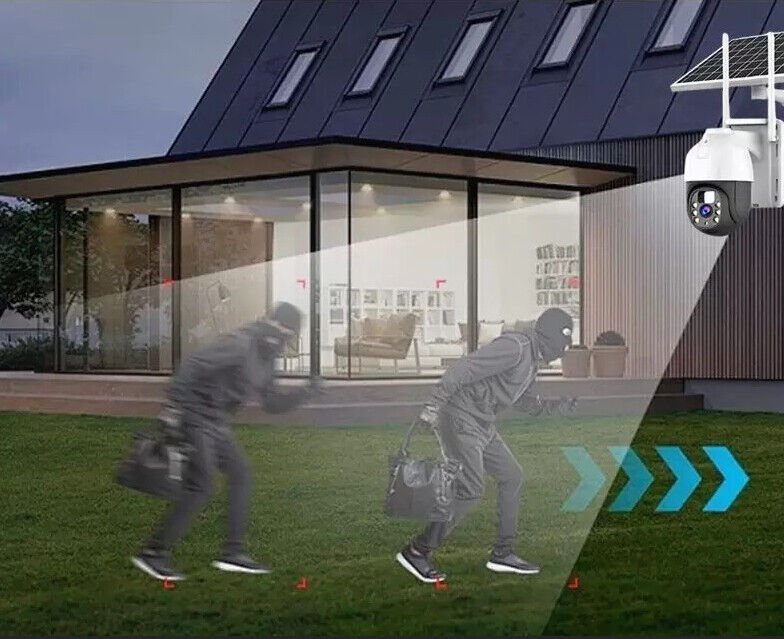 Solar PTZ Security Camera — WiFi, PIR & Night Vision - HelioGreenEnergySecurity Camera