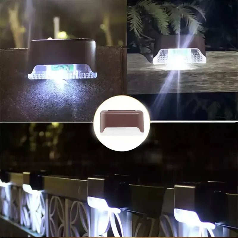 Solar Step & Fence Lights — Warm White LED, Waterproof - HelioGreenEnergyOutdoor Lighting