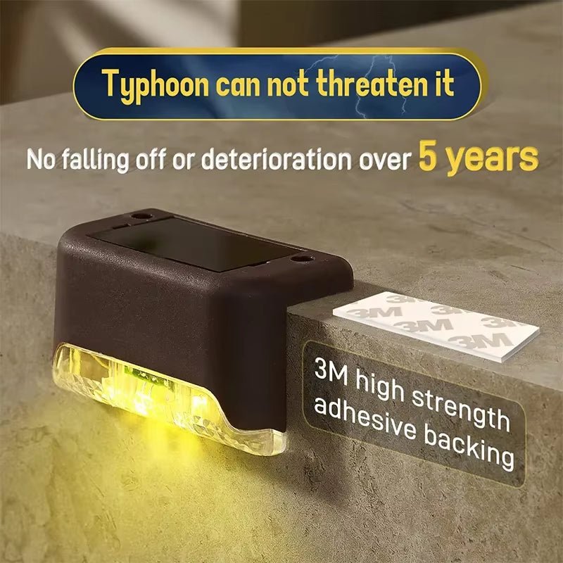 Solar Step & Fence Lights — Warm White LED, Waterproof - HelioGreenEnergyOutdoor Lighting